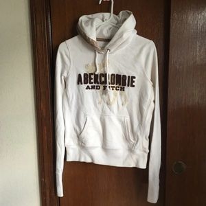 abercrombie & fitch white sweatshirt L ☆